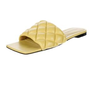Bottega Veneta Yellow Quilted Sandals